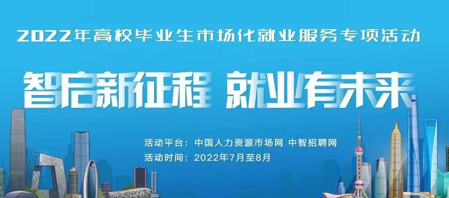 中智招聘網(wǎng)助力人社部2022年高校畢業(yè)生市場(chǎng)化就業(yè)服務(wù)專項(xiàng)活動(dòng)